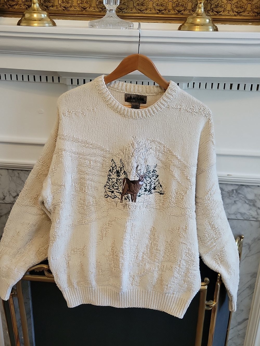 Vtg Cedar Falls Deer Sweater